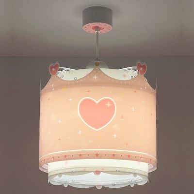 Růžové závěsné svítidlo do dětského pokoje plastové, Prinses