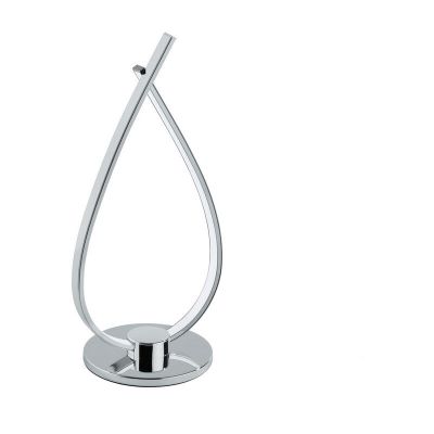 Plastová moderní stolní lampa chromová, Therese, 14W, LED 3000 K, s vypínačem
