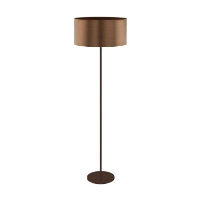 Plastová designová stojací lampa hnědá, Noor, s vypínačem