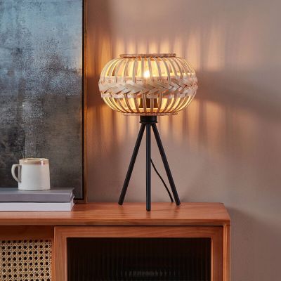 Kovová rustikální stolní lampa hnědá, Firenze, s vypínačem