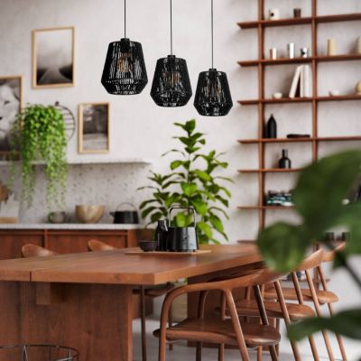 Papírové závěsné světlo černé, Caine