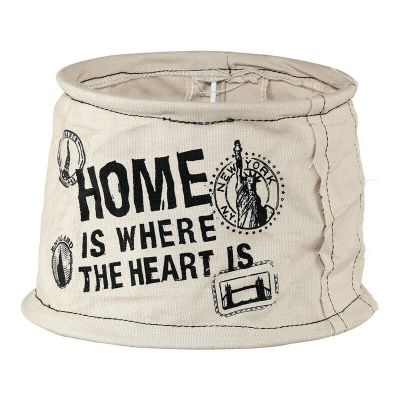 Látkové rustikální stínidlo na lampu šedé, Noah