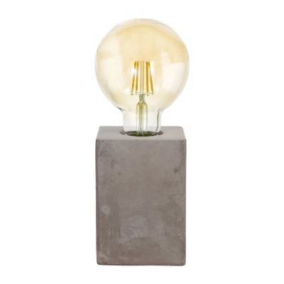 Keramická stolní lampa bez stínidla šedá, Dylano, s vypínačem