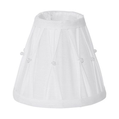 Látkové rustikální stínidlo na lampu bílé, Noah