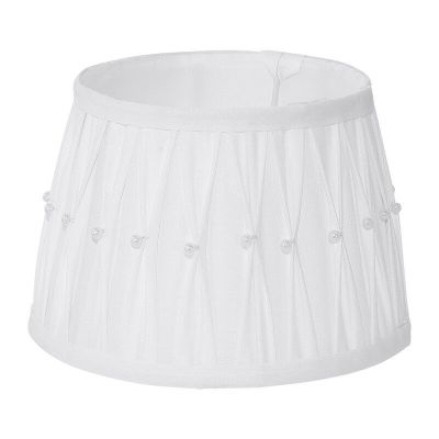 Látkové rustikální stínidlo na lampu bílé, Noah