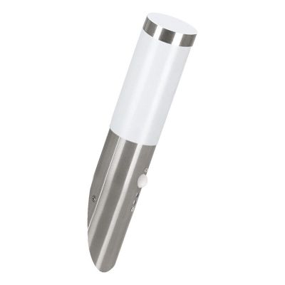 Plastové venkovní nástěnné světlo se senzorem pohybu stříbrné, Carlein, IP44