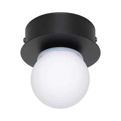 Ocelové moderní stropní svítidlo černé, Escha, 3,3W, LED 3000 K