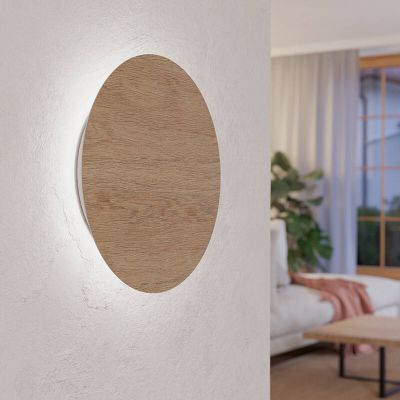Dřevěné moderní nástěnné světlo hnědé, Aisling, 9,2W, LED 3000 K
