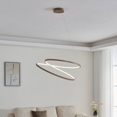 Hliníkové moderní závěsné světlo béžové, Ties, 42W, LED 3000 K