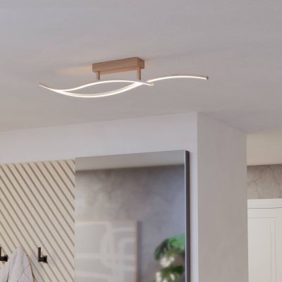 Ocelové designové stropní svítidlo hnědé, Tevin, 12W, LED 4000 K