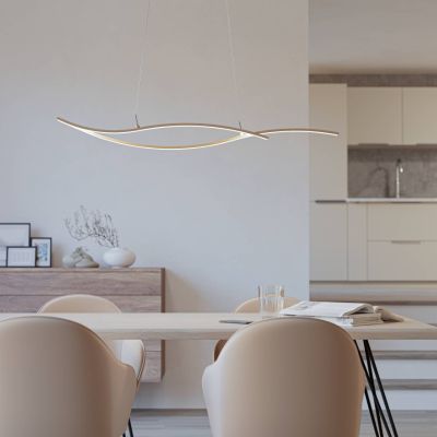 Ocelové designové závěsné světlo hnědé, Tevin, 20W, LED 4000 K