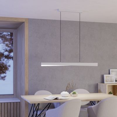 Plastové designové chytré závěsné světlo bílé, Birkan, 19W, LED RGBW, s dálkovým ovládáním