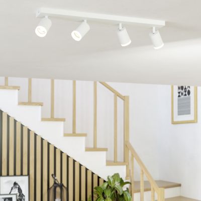 Hliníkové moderní chytré stropní svítidlo bílé, Mayke, 3,7W, LED RGBW