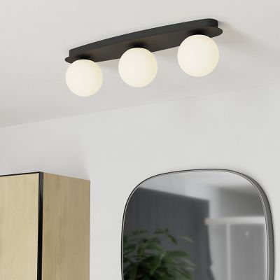 Ocelové moderní stropní svítidlo černé, Cornee, 4,2W, LED 2700 K, IP44