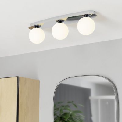 Ocelové moderní stropní svítidlo chromové, Cornee, 4,2W, LED 2700 K, IP44