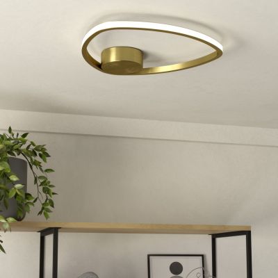 Hliníkové designové stropní svítidlo zlaté, Minouche, 9,7W, LED white switch