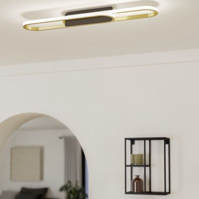 Hliníkové designové stropní svítidlo zlaté, Crijn, 20W, LED white switch