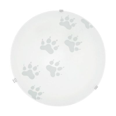 Skleněné stropní svítidlo bílé, Bada