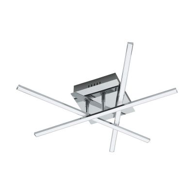 Ocelové moderní stropní svítidlo chromové, Arantxa, 18W, LED 3000 K