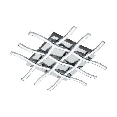 Ocelové moderní stropní svítidlo chromové, Arantxa, 36W, LED 3000 K