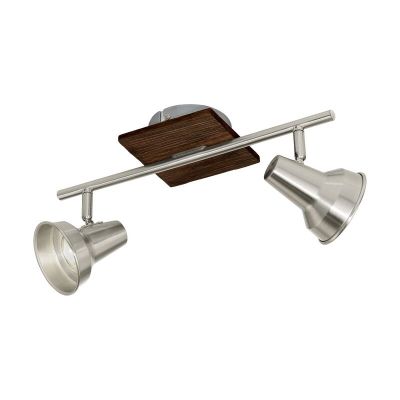 Dřevěné rustikální stropní bodové světlo hnědé, Olmo