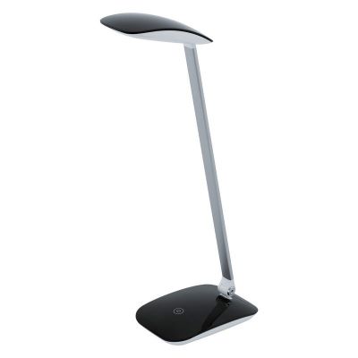 Plastová moderní lampička černá, Arslan, 5W, LED 4000 K, s dotykovým stmívačem