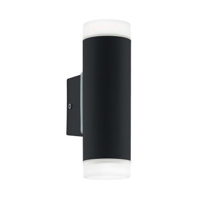 Plastová moderní lampa up down černá, Marlies, IP44