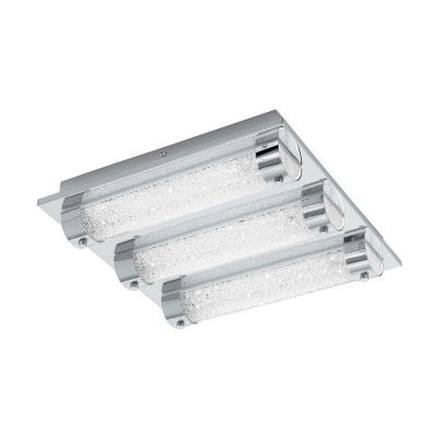 Skleněné designové stropní svítidlo chromové, Iris, 7W, LED 4000 K, IP44