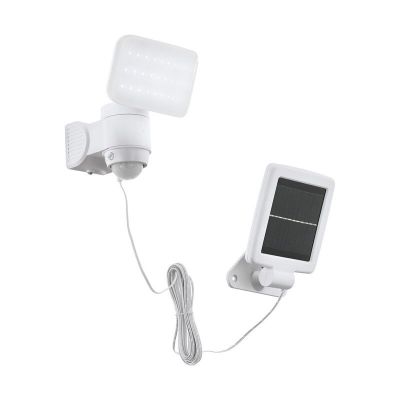 Plastové solární venkovní nástěnné světlo bílé, Frits, 5W, LED 6500 K, IP44
