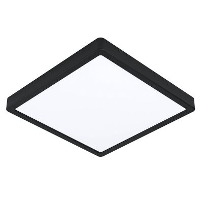 Ocelové chytré stropní svítidlo černé, Geraldo, 19,5W, LED nastavitelný od teplé po studenou bílou, IP44