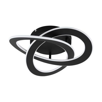 Hliníkové moderní stropní světlo černé, Sikko, 35W, LED 4000 K