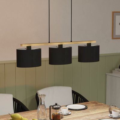 Dřevěné rustikální závěsné světlo hnědé, Magali