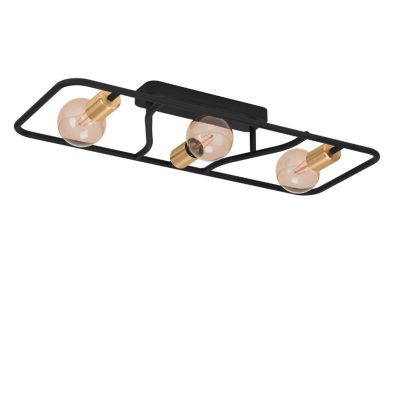 Hliníkové industriální stropní světlo zlaté, Jaron