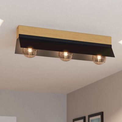 Hliníkové industriální stropní svítidlo černé, Kyla