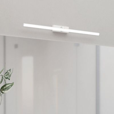 Plastové moderní světlo nad zrcadlo bílé, Keisha, 5W, LED nastavitelný od teplé po studenou bílou, IP44, s 3stupňovým stmíváním