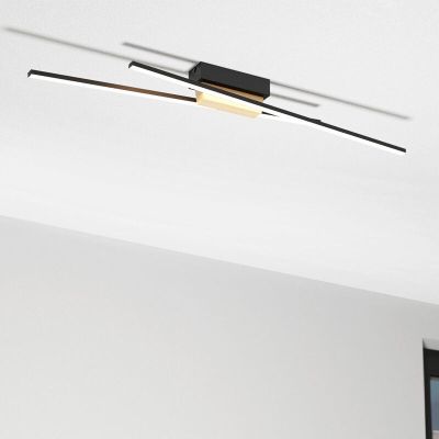 Hliníkové moderní stropní svítidlo černé, Leintje, 13W, LED 3000 K