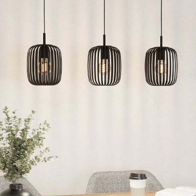 Hliníkové industriální závěsné světlo černé, Pietro