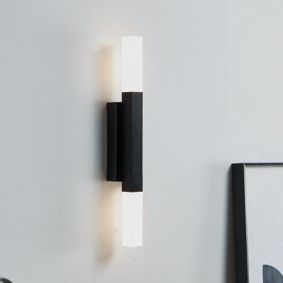 Hliníkové moderní světlo nad zrcadlo černé, Yolande, 5,5W, LED 3000 K, IP44