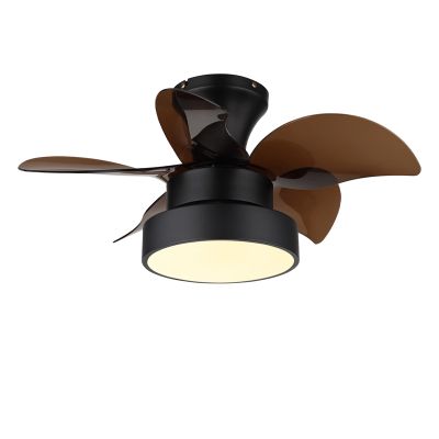 Stropní ventilátor v niklovém provedení, Mahmut, 22W, bílý vypínač, LED, s dálkovým ovládáním