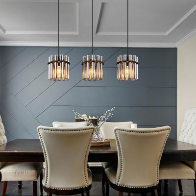 Skleněné designové závěsné světlo černé, Genelva