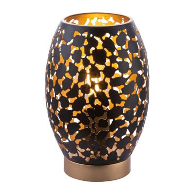 Kovová moderní stolní lampa černá, Bilboa