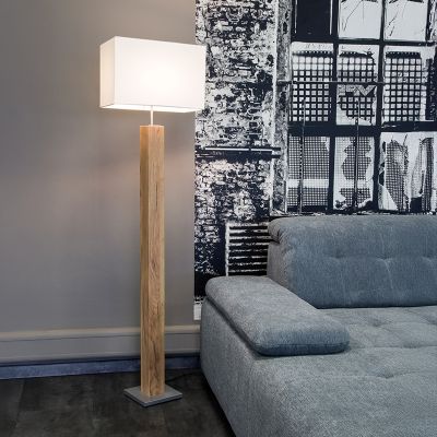 Dřevěná stojací lampa rustikální, Giomar
