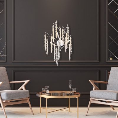 Hliníkové designové nástěnné světlo chromové, Lanah
