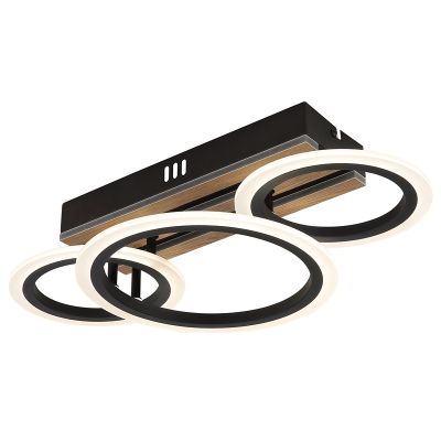 Kovové designové stropní svítidlo černé, Benedicte, 21W, LED white switch