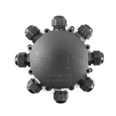 Voděodolná kulatá 8pinová kabelová spojka s vnitřním Wago konektorem, IP68