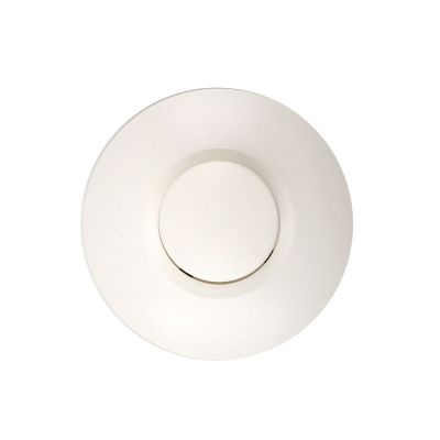 Podlahový stmívač Art, Polyester, Bílá, Otočný knoflík