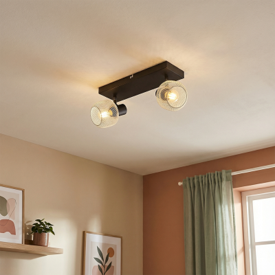 Kovové stropní bodové světlo šedé, Emado