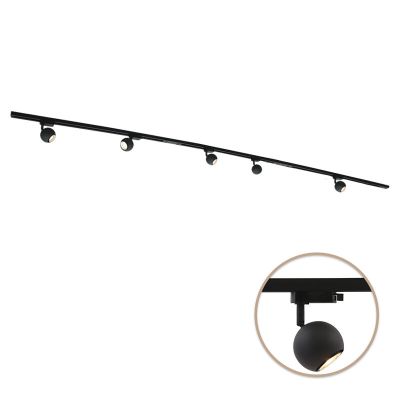 Kovové 1 fázové lištové systémy osvětlení černé, Alco