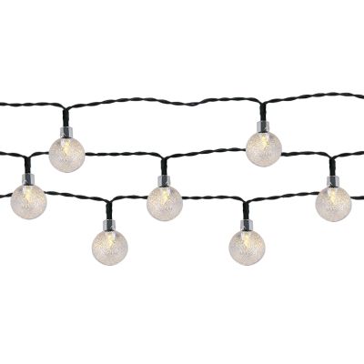 Solární kabelové zahradní osvětlení 30 LED teplá bílá