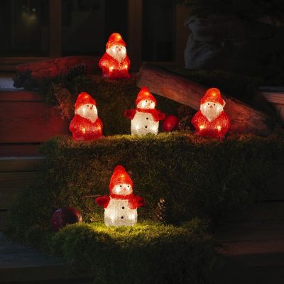 3 LED Santa Clause a 2 LED sněhuláci, pro vnitřní i venkovní použití